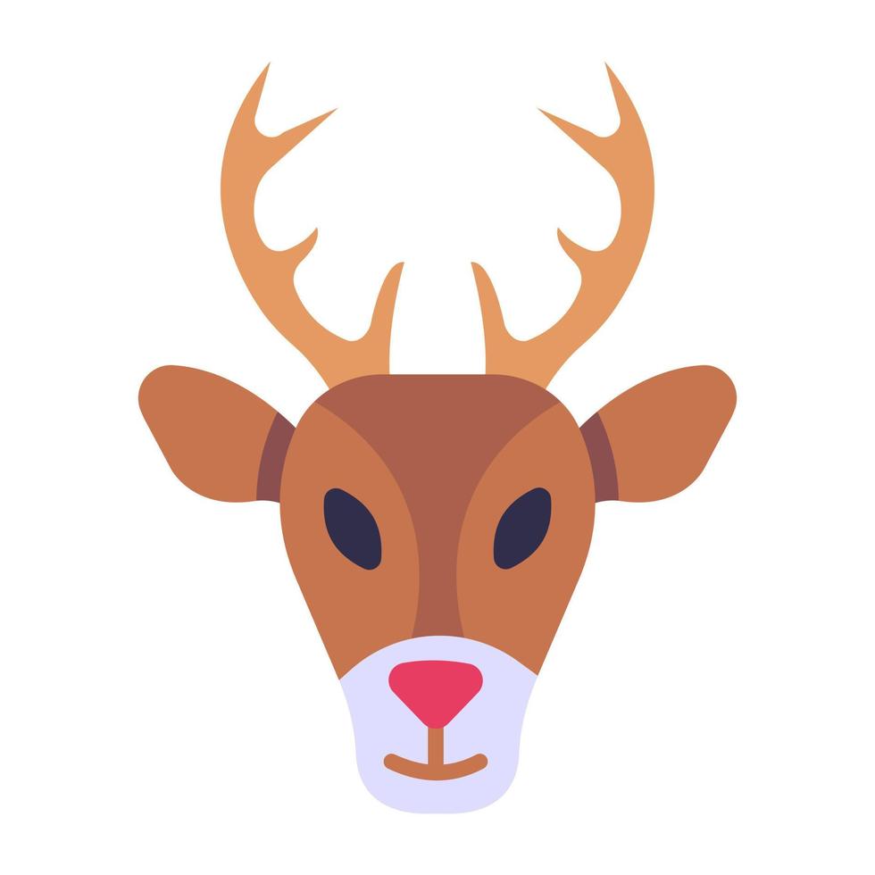 Icon of deer mount in flat design vector