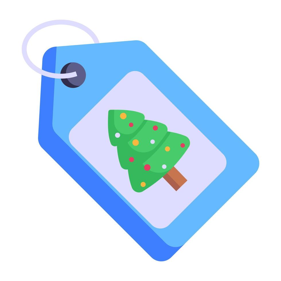 icono de etiqueta de navidad en diseño plano moderno vector