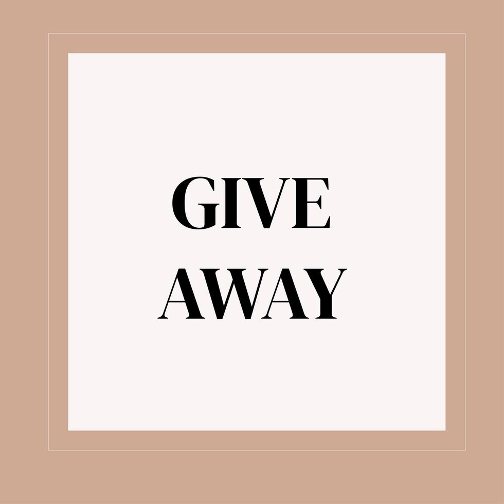 Giveaway banner. Post template. Win a prize giveaway. Vector design illustration