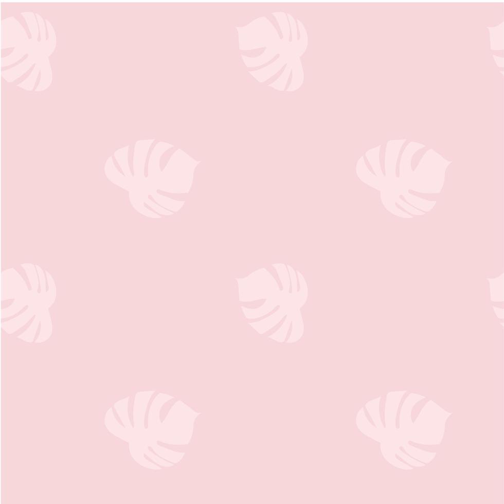 minimalistic pink pattern with a monster plant vector