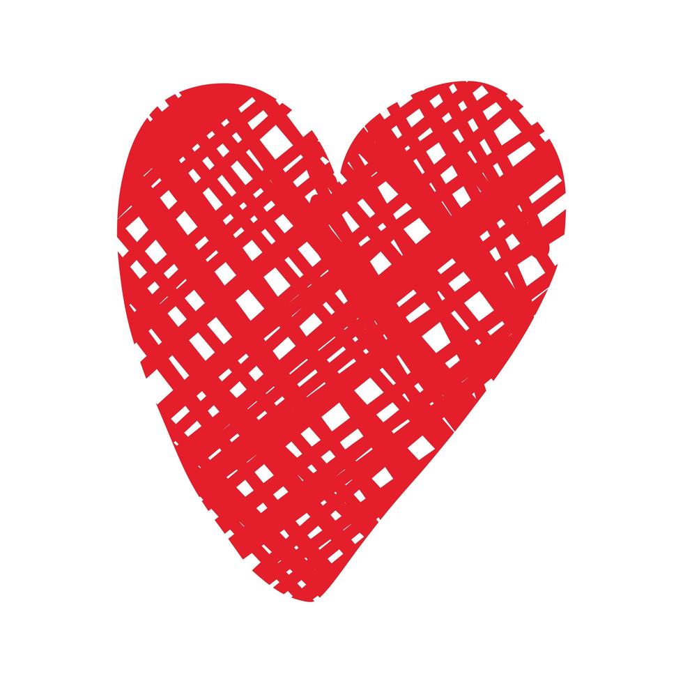 Hand drawn doodle heart. Vector illustration of love symbol