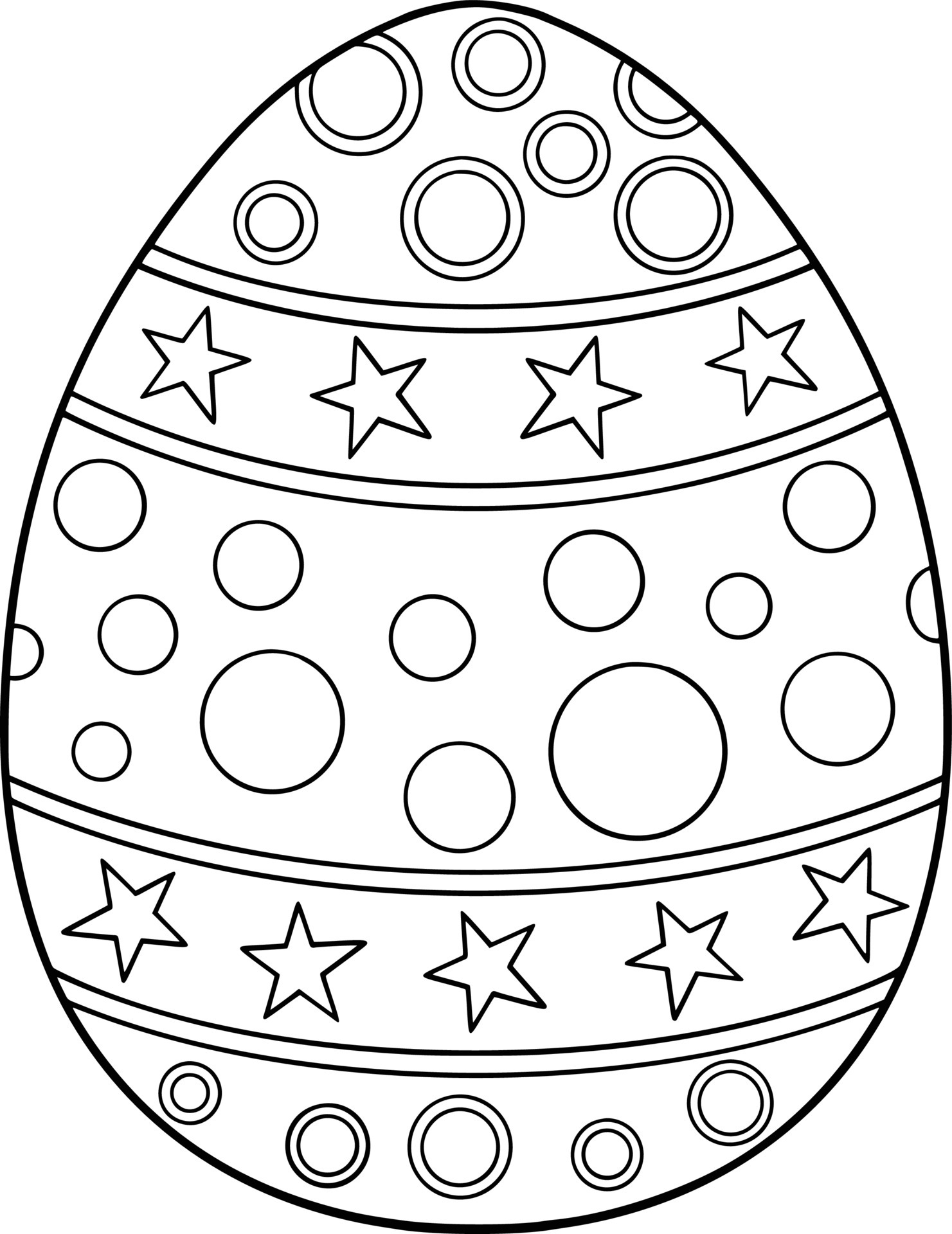 Patterned Easter Egg Coloring Page 6403095 Vector Art at Vecteezy