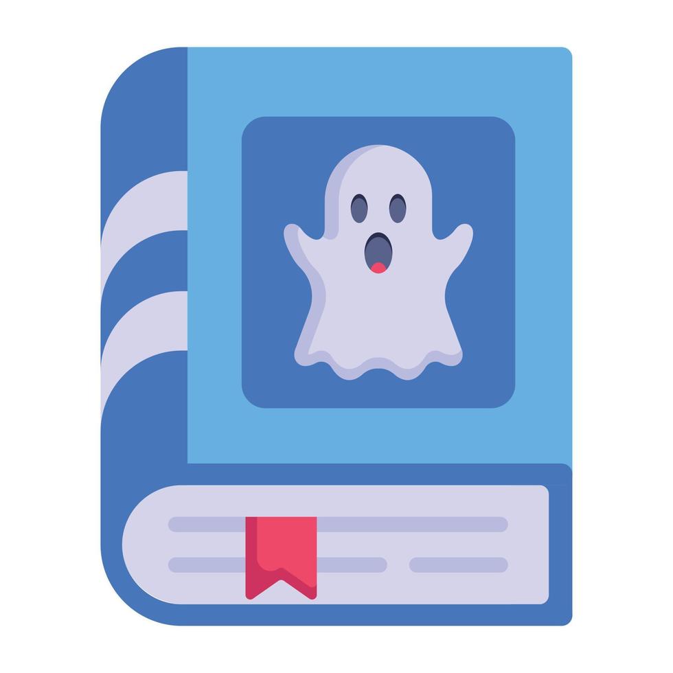 Download this icon of horror halloween book in flat style vector