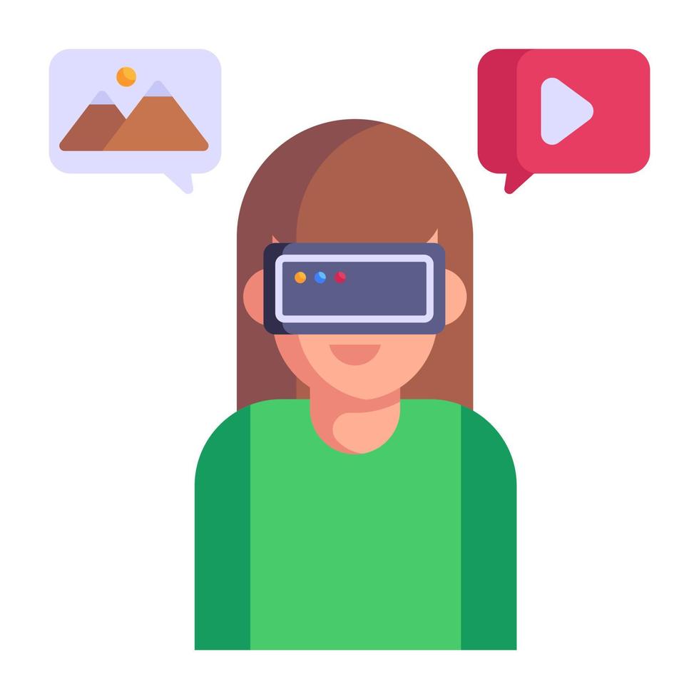 Download premium flat icon of vr controller vector