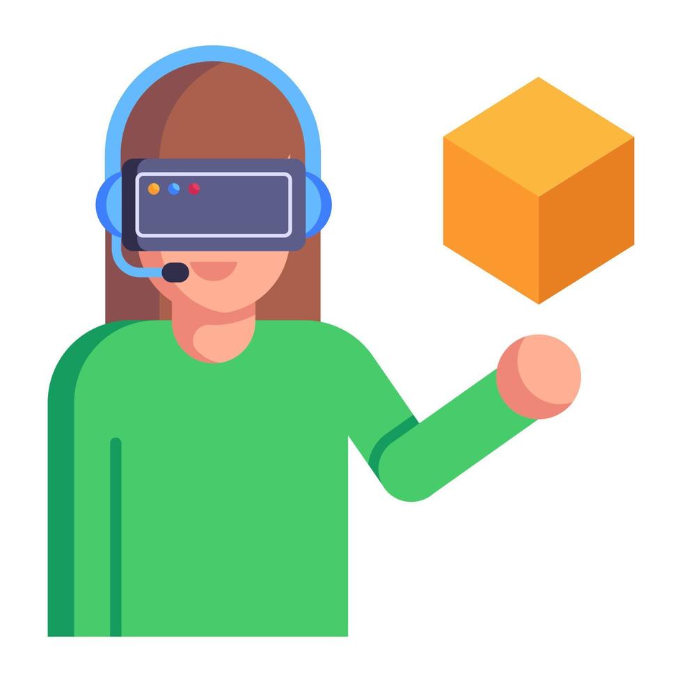 Download premium flat icon of vr controller vector