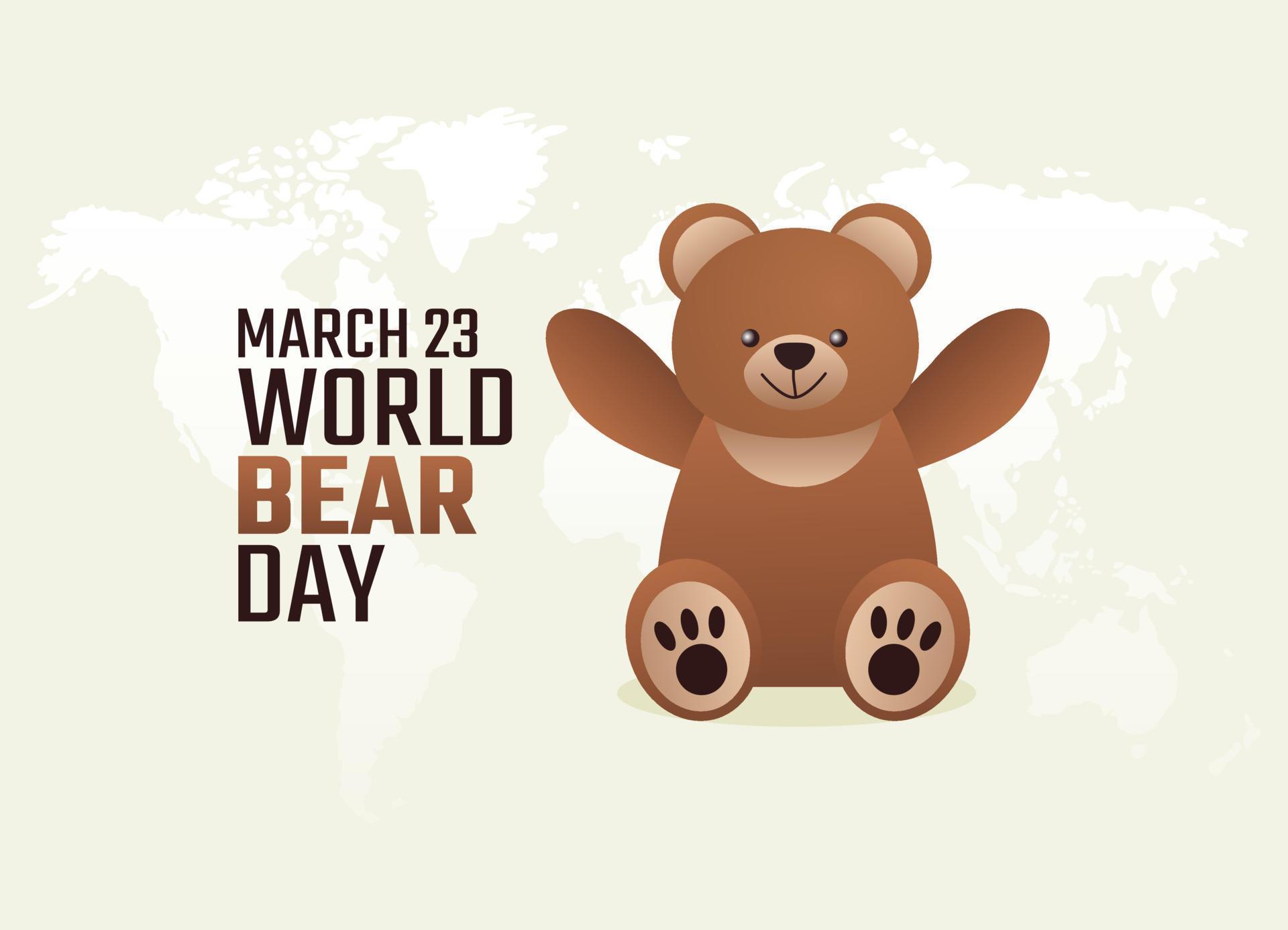 gráfico vectorial del día mundial del oso bueno para la celebración del