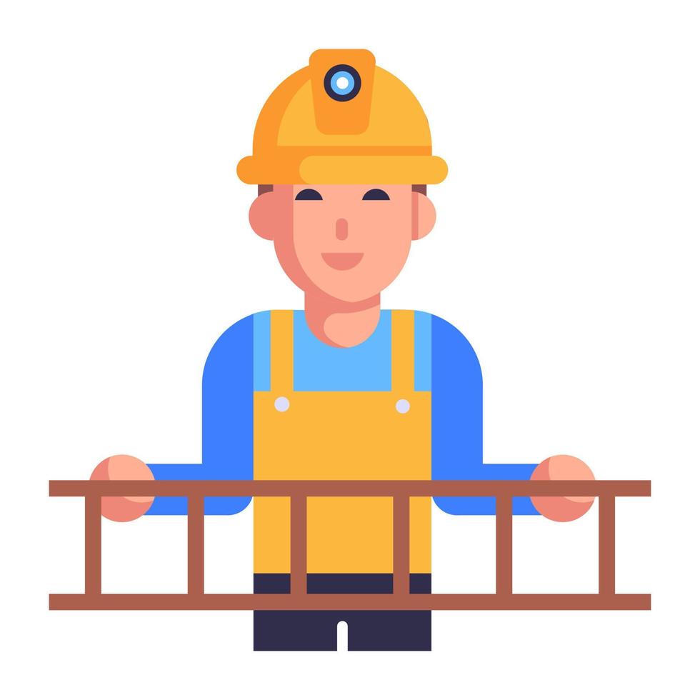 A well-designed flat icon of architect vector