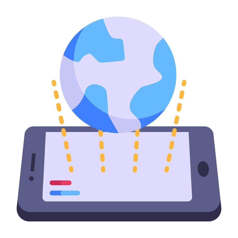 Modern flat style icon of hologram vector
