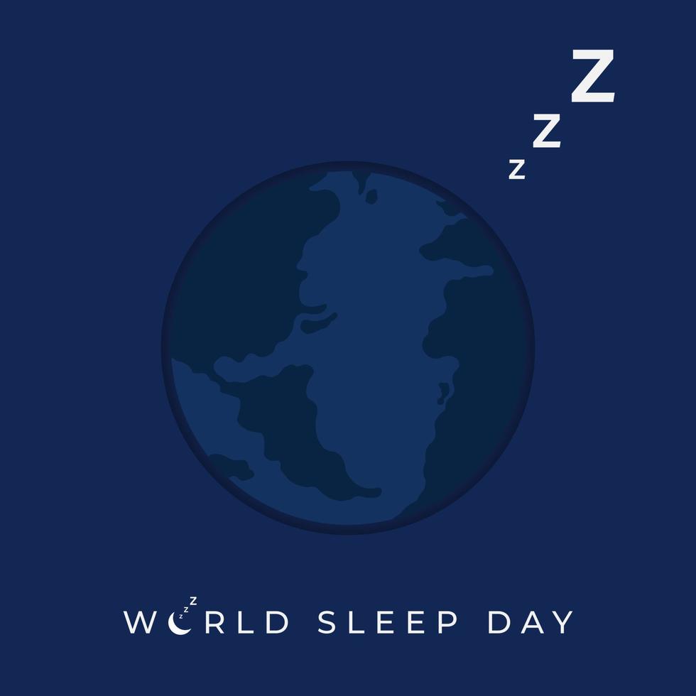 World Sleep Day Social Media Post Design vector