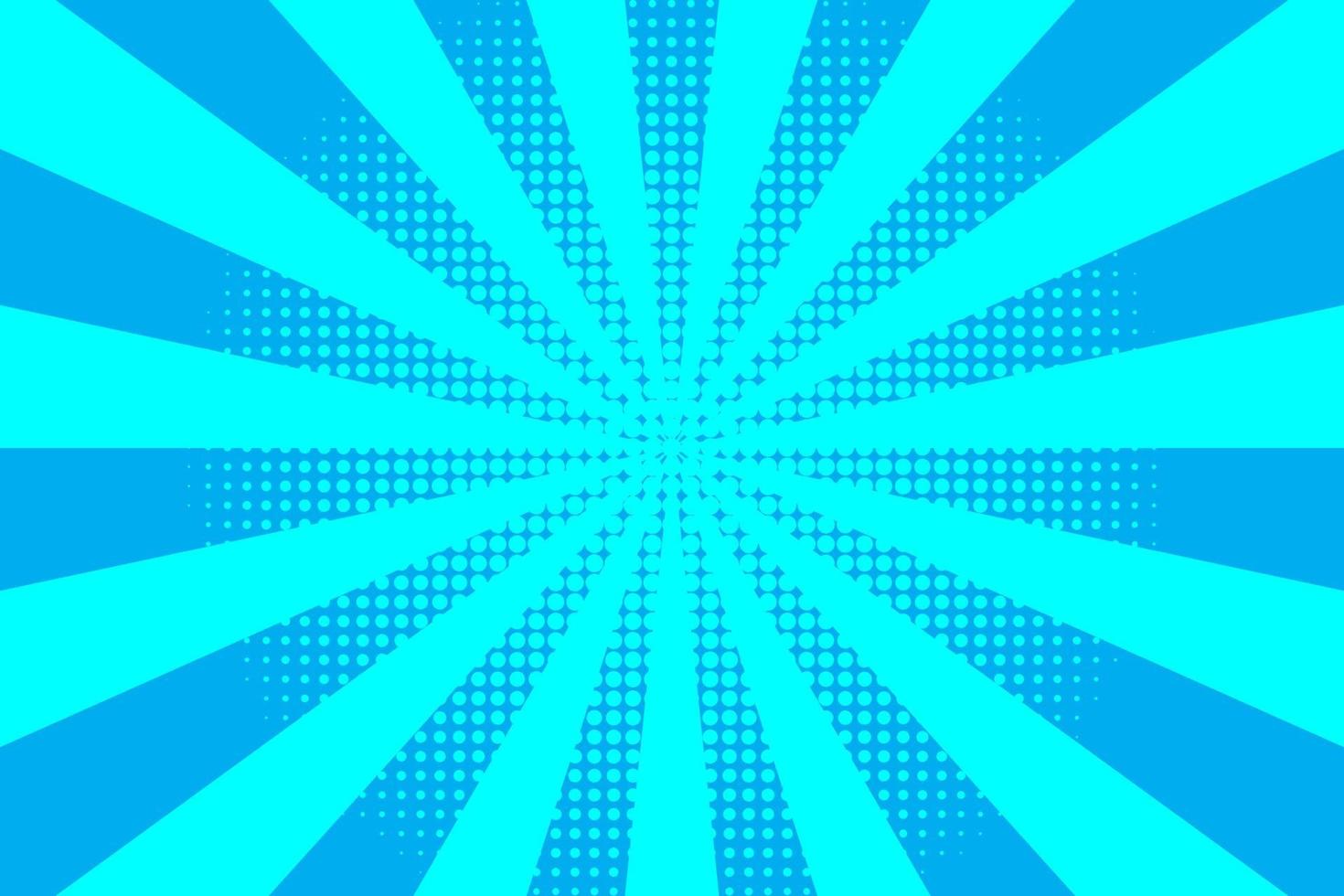 Flat blue comic style background with halftone vector