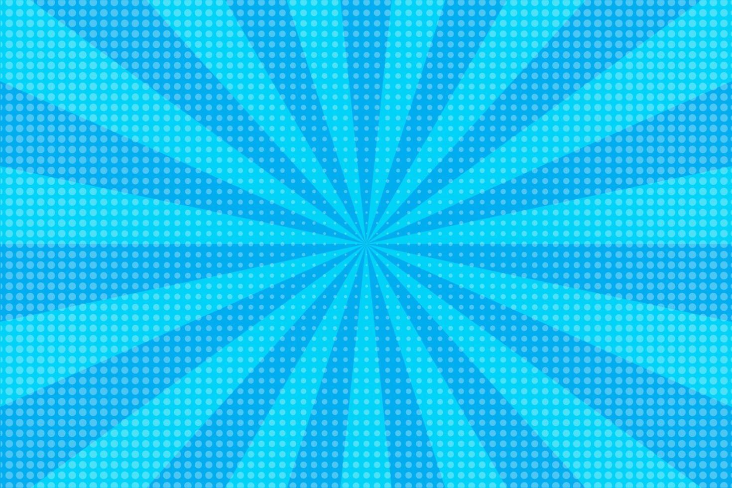 fondo de estilo cómico azul plano con trama de semitonos vector