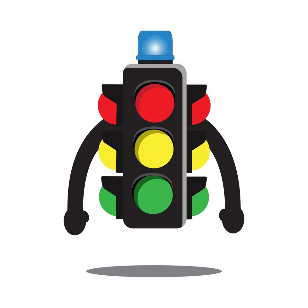 illustration vector graphics of cartoon traffic light