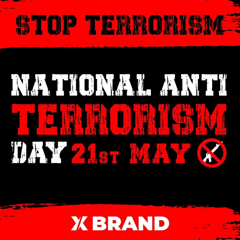 National anti terrorism day banner vector