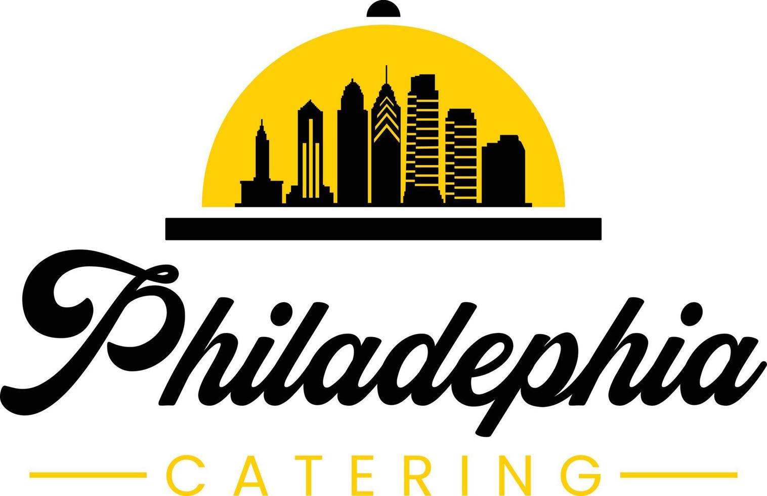 logotipo de catering de filadelfia vector