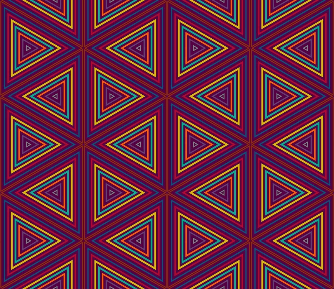 Abstract fantasy thin line hexagon, triangle geometric seamless pattern. Creative mosaic, tile background. vector