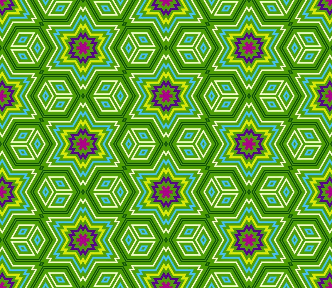 hexágono de línea delgada de fantasía abstracta, patrón geométrico triangular sin costuras. mosaico creativo, fondo de mosaico. vector