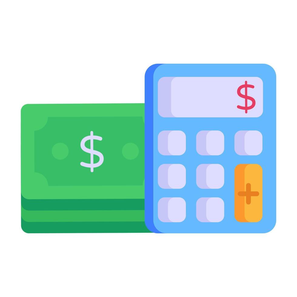 icono de contabilidad financiera en diseño plano vector