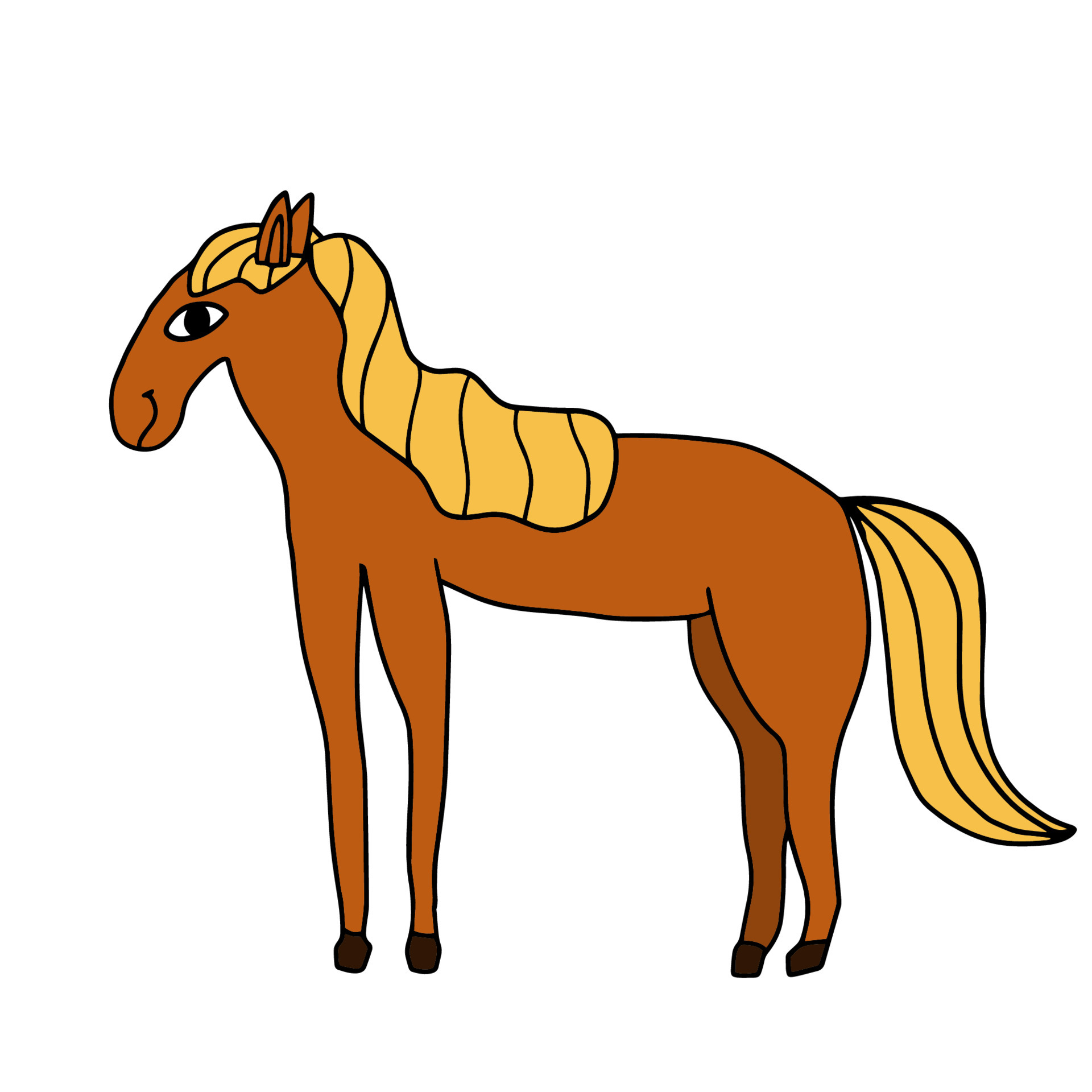 Cute doodle horse drawing cartoon for kids and baby isolated on white background. 6405415 Vector Art at Vecteezy Cute doodle horse drawing cartoon for kids and baby isolated on white background. 6405415 Vector Art at Vecteezy