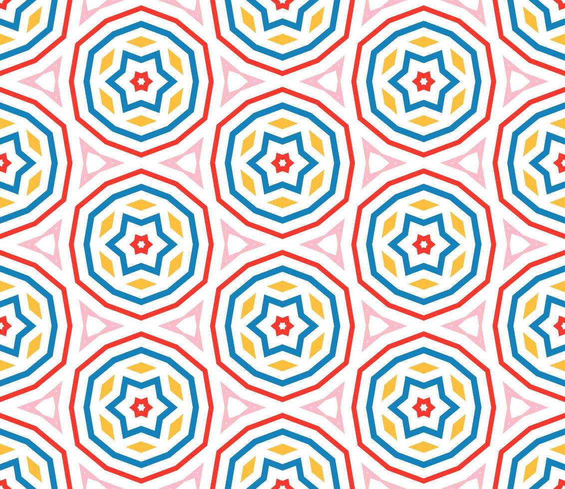 Abstract fantasy thin line hexagon, triangle geometric seamless pattern. Creative mosaic, tile background. vector