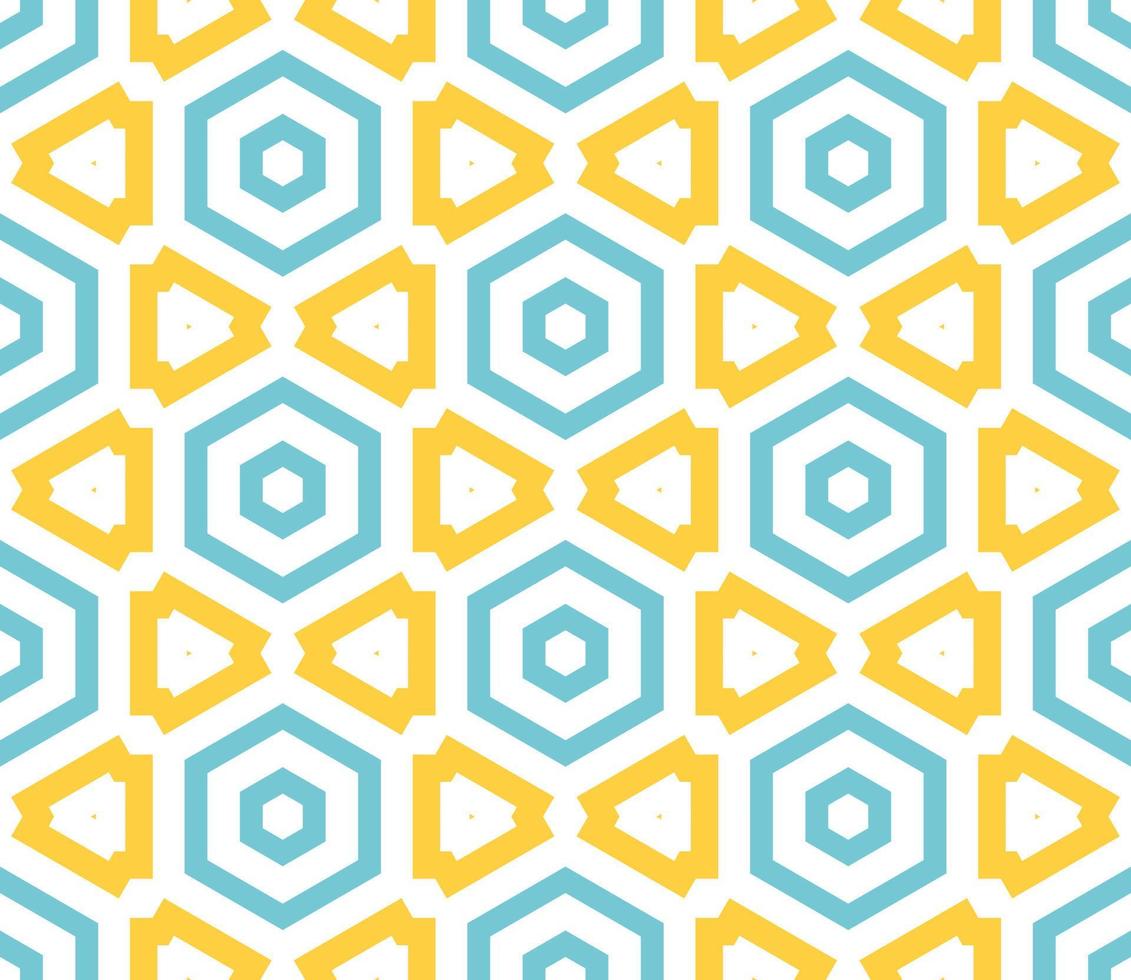 Abstract fantasy thin line hexagon, triangle geometric seamless pattern. Creative mosaic, tile background. vector