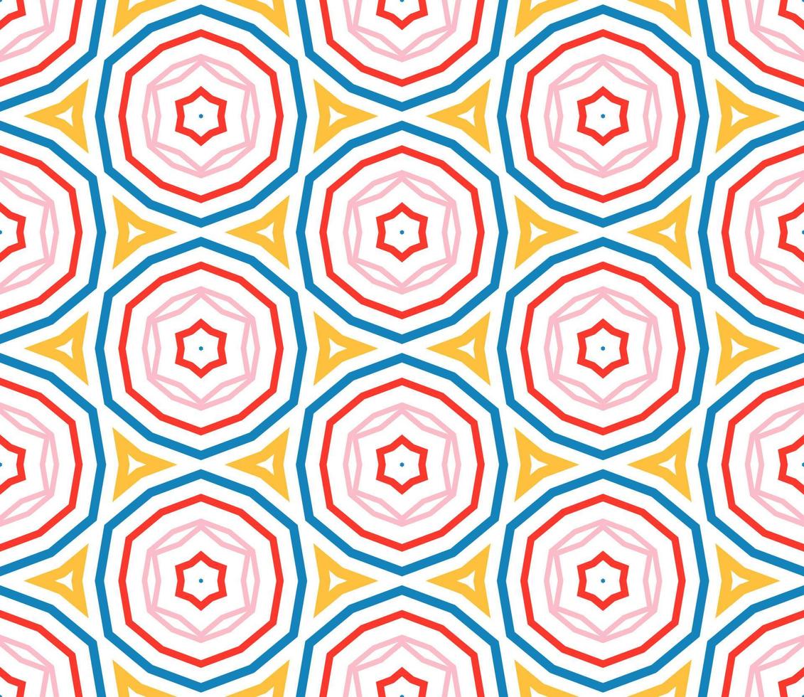 hexágono de línea delgada de fantasía abstracta, patrón geométrico triangular sin costuras. mosaico creativo, fondo de mosaico. vector