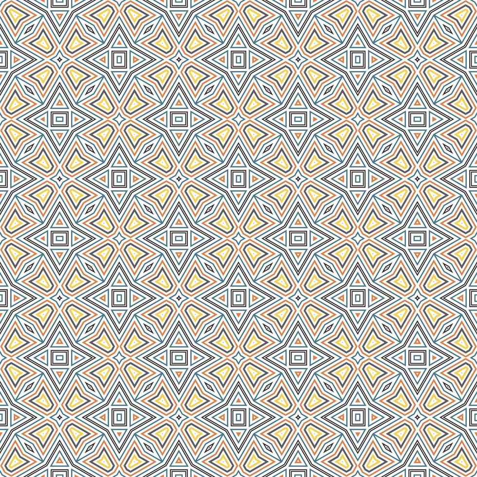 Abstract fantasy thin line hexagon, triangle geometric seamless pattern. Creative mosaic, tile background. vector