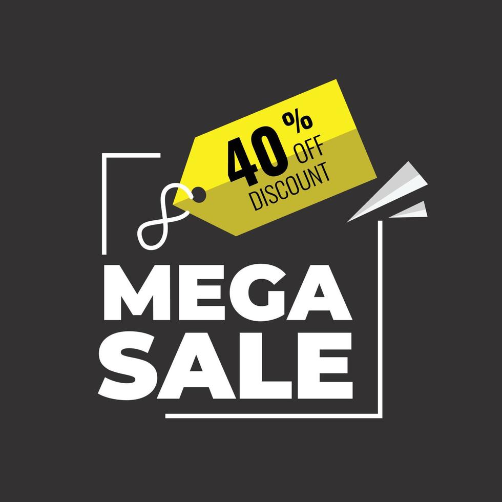 Mega sale creative design for supper sale. vector