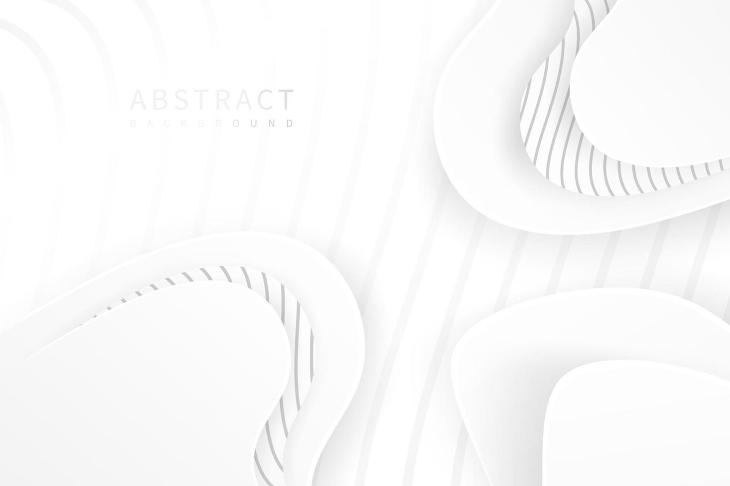 curva geométrica abstracta fondo degradado blanco y gris. fondo de elementos blancos modernos y mínimos. ilustración vectorial vector