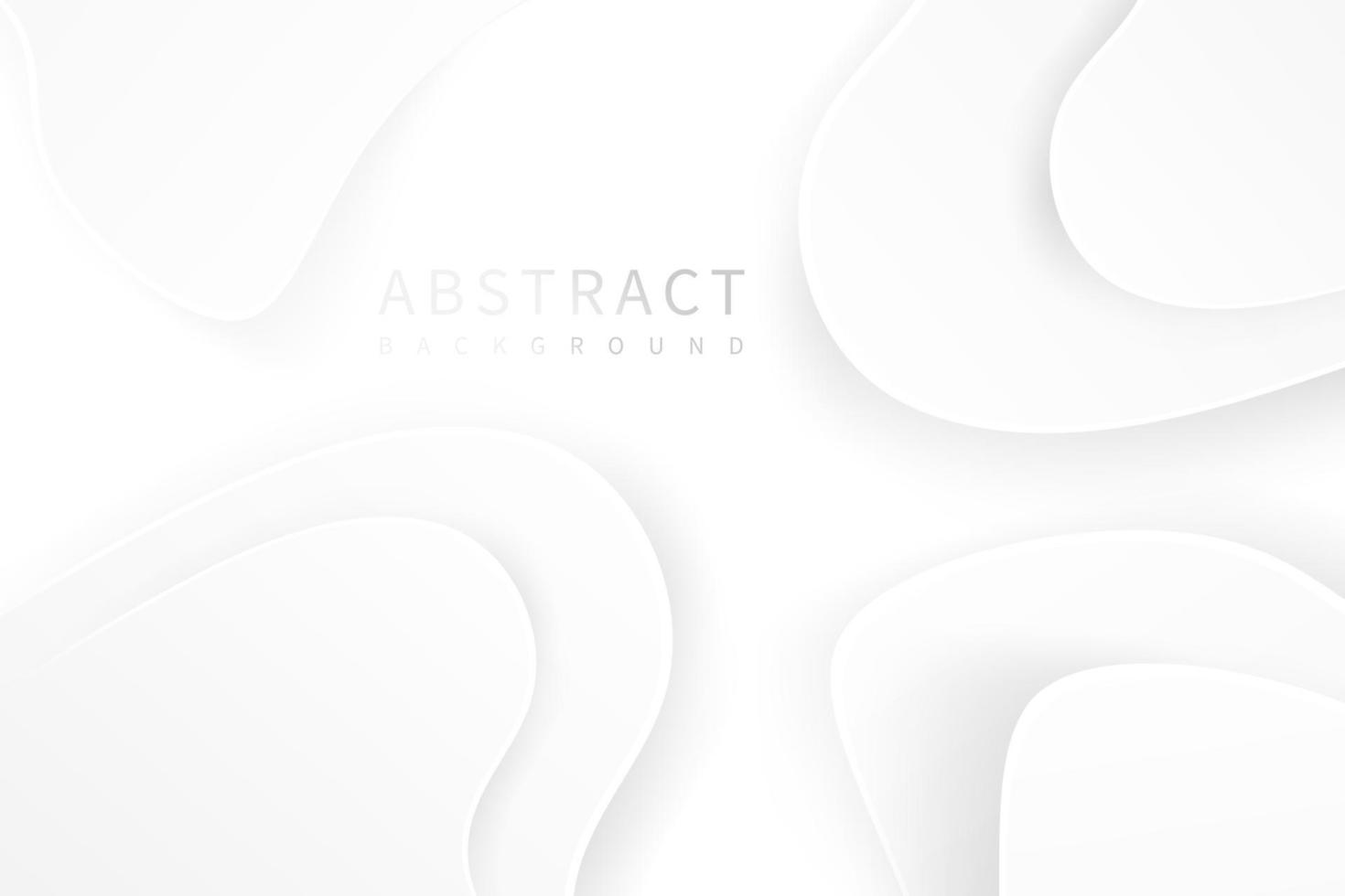 Abstract geometric curve white and gray gradient background. Modern and minimal white elements background. Vector illustration