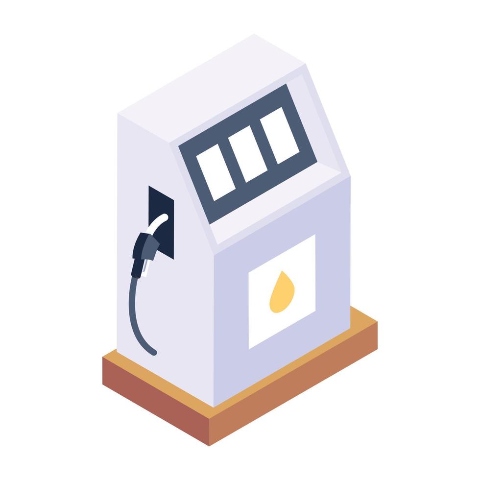 Fuel pump in isometric style icon vector
