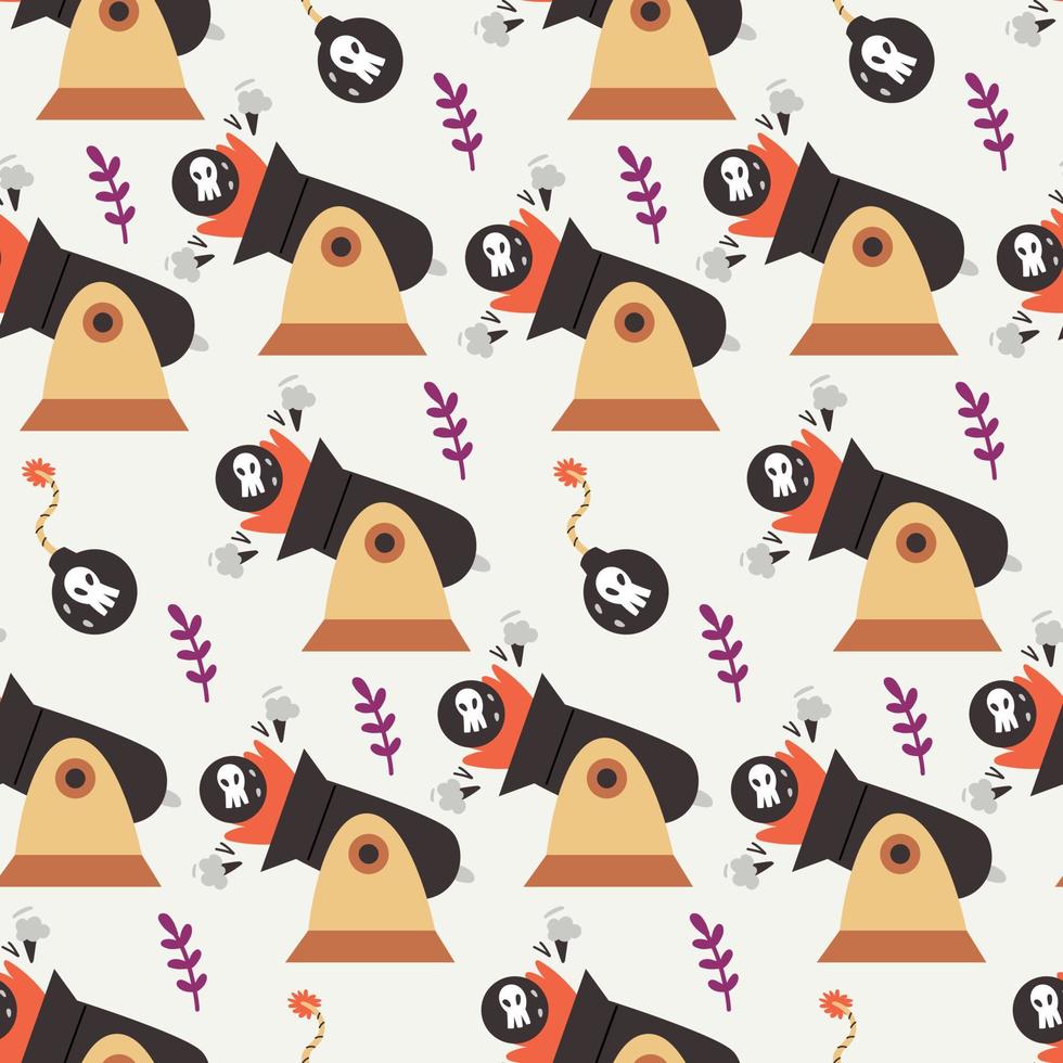 Seamless pattern bomb vector