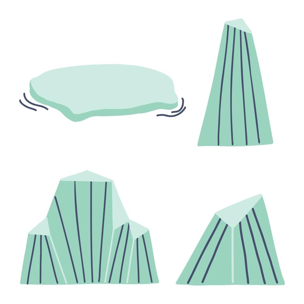 Set Ice Iceberg vector