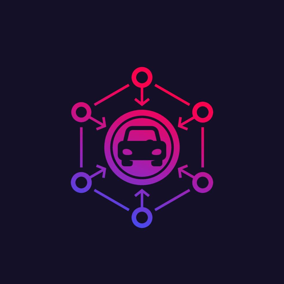 carsharing vector icon for web, apps
