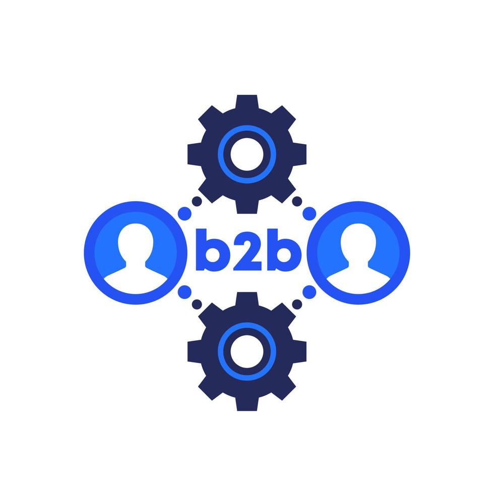 icono b2b, vector de empresa a empresa