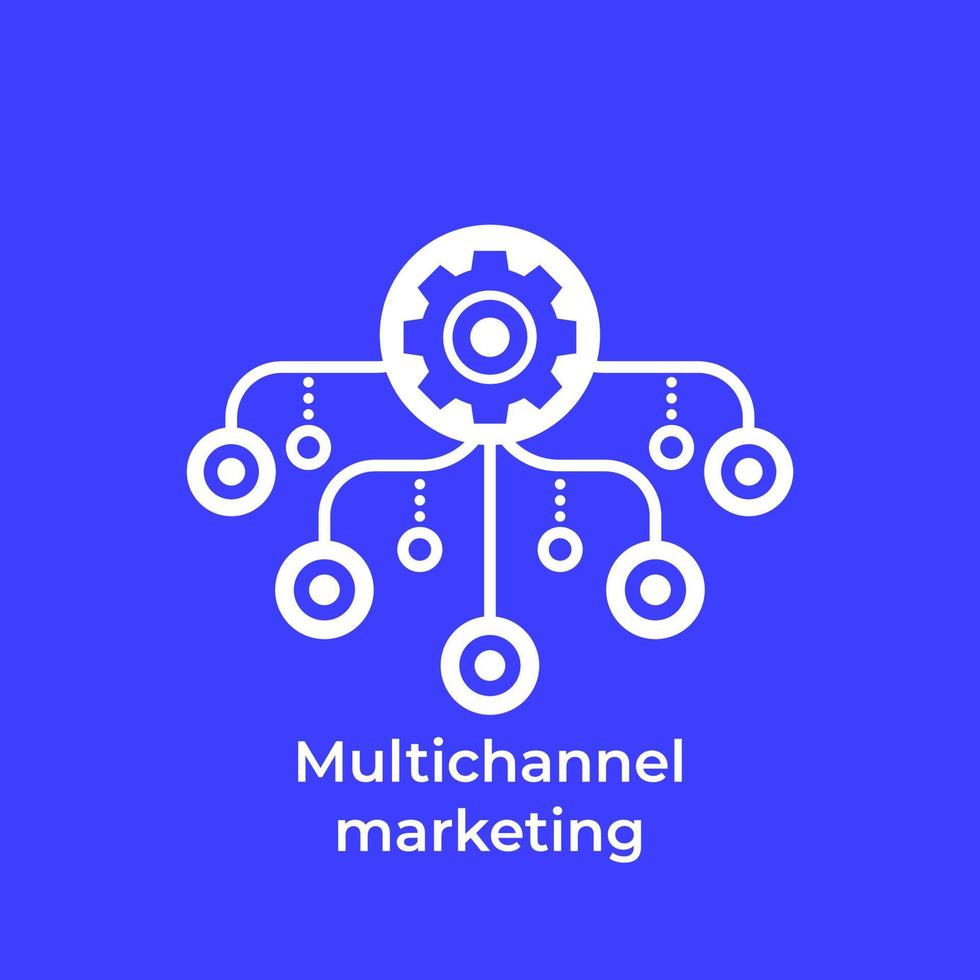 Multichannel marketing icon for web vector