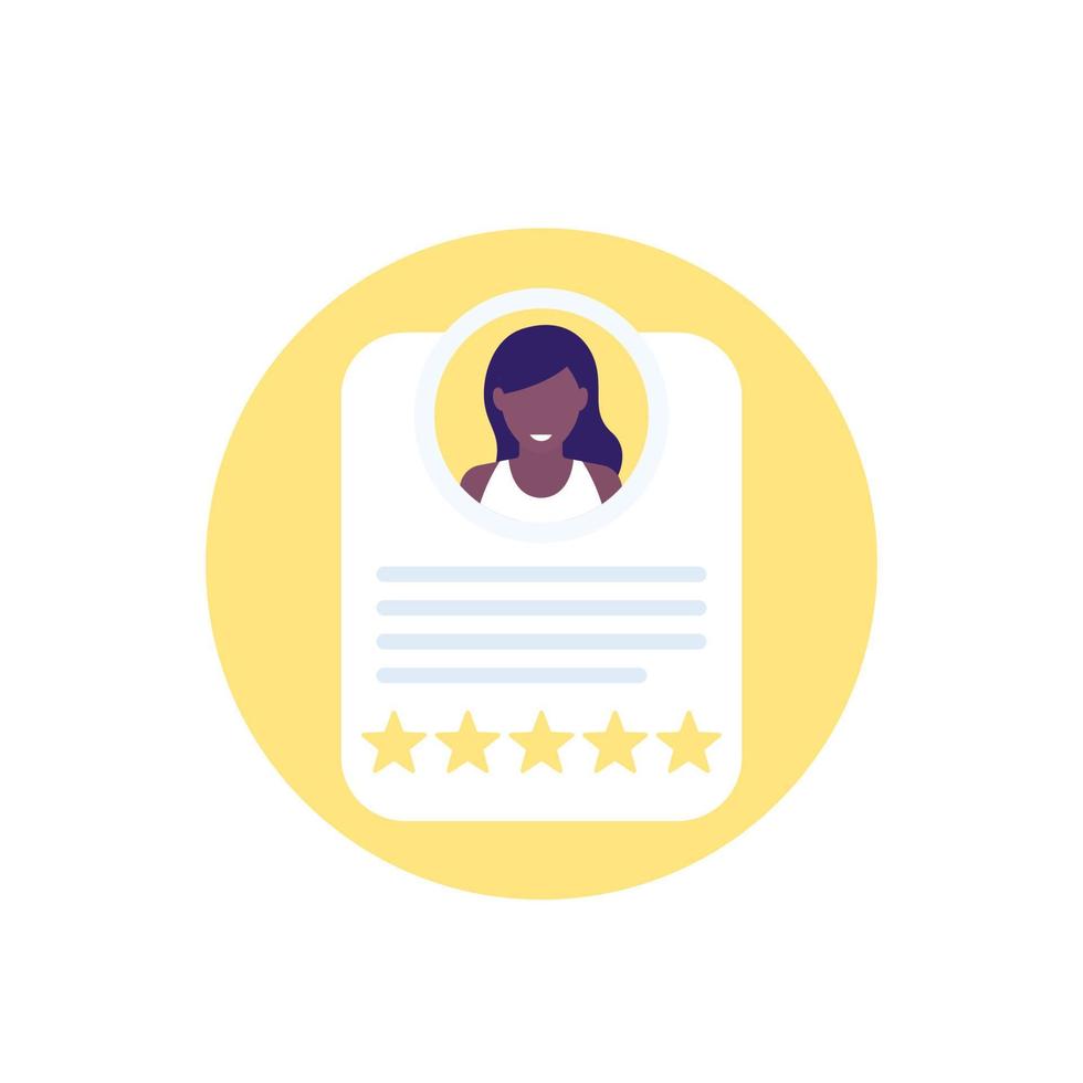 employee review or rating icon vector