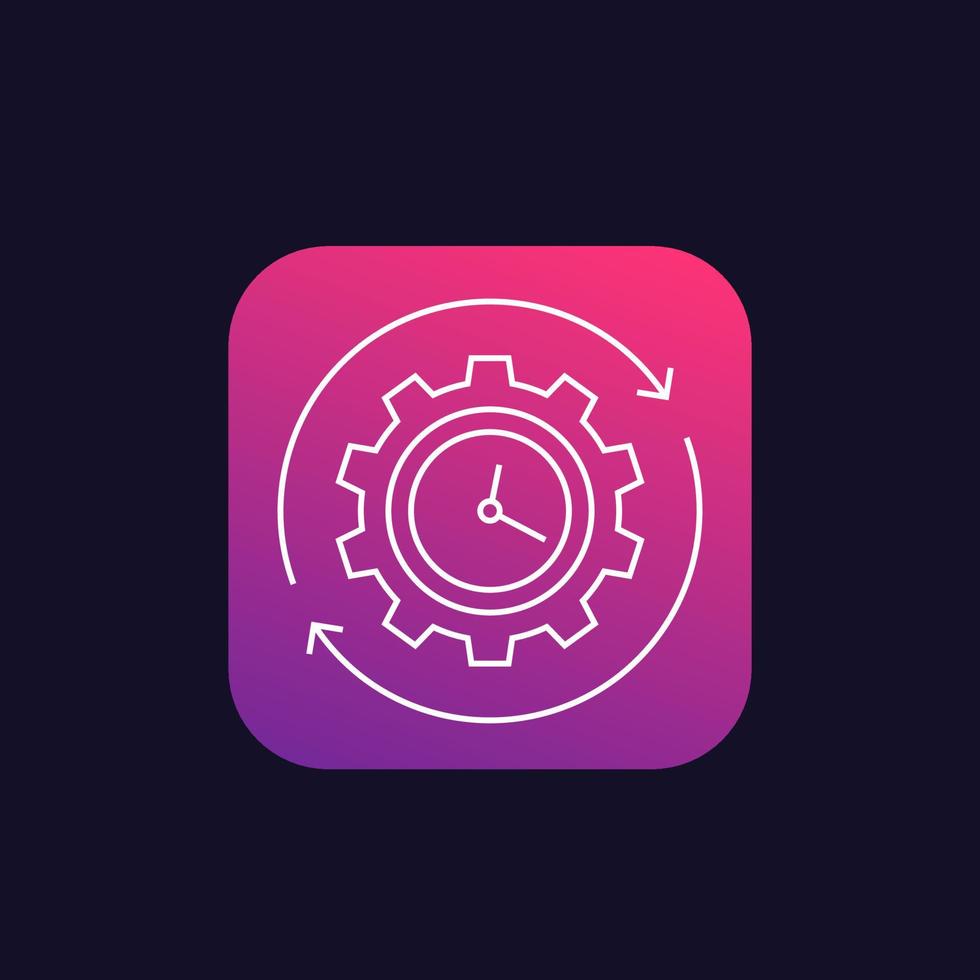 production cycle icon, linear vector