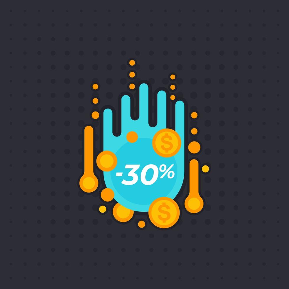 Discount sticker, special offer price vector