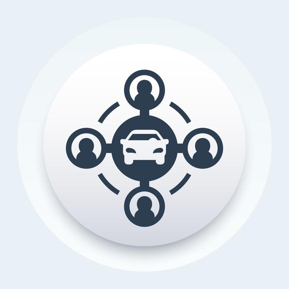 carsharing vector icon