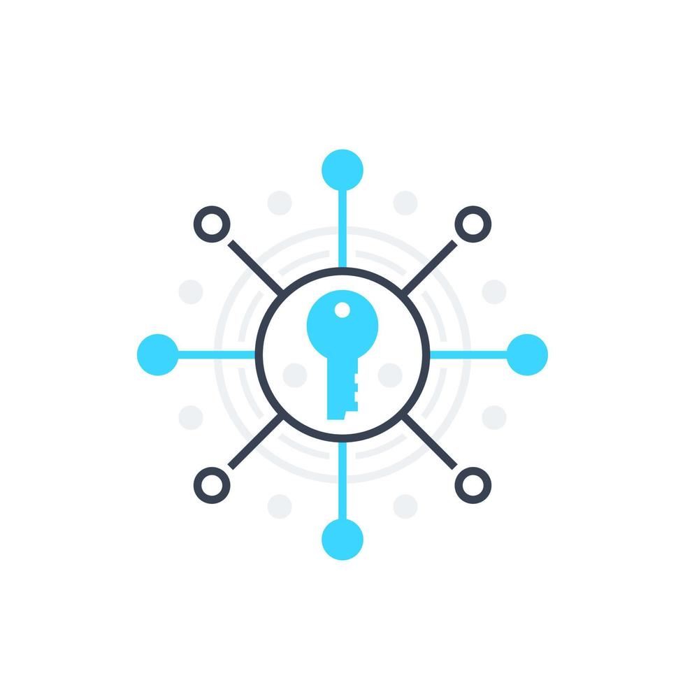 Encryption and network security, vector icon
