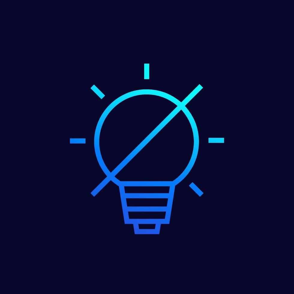 Light off line icon for web vector