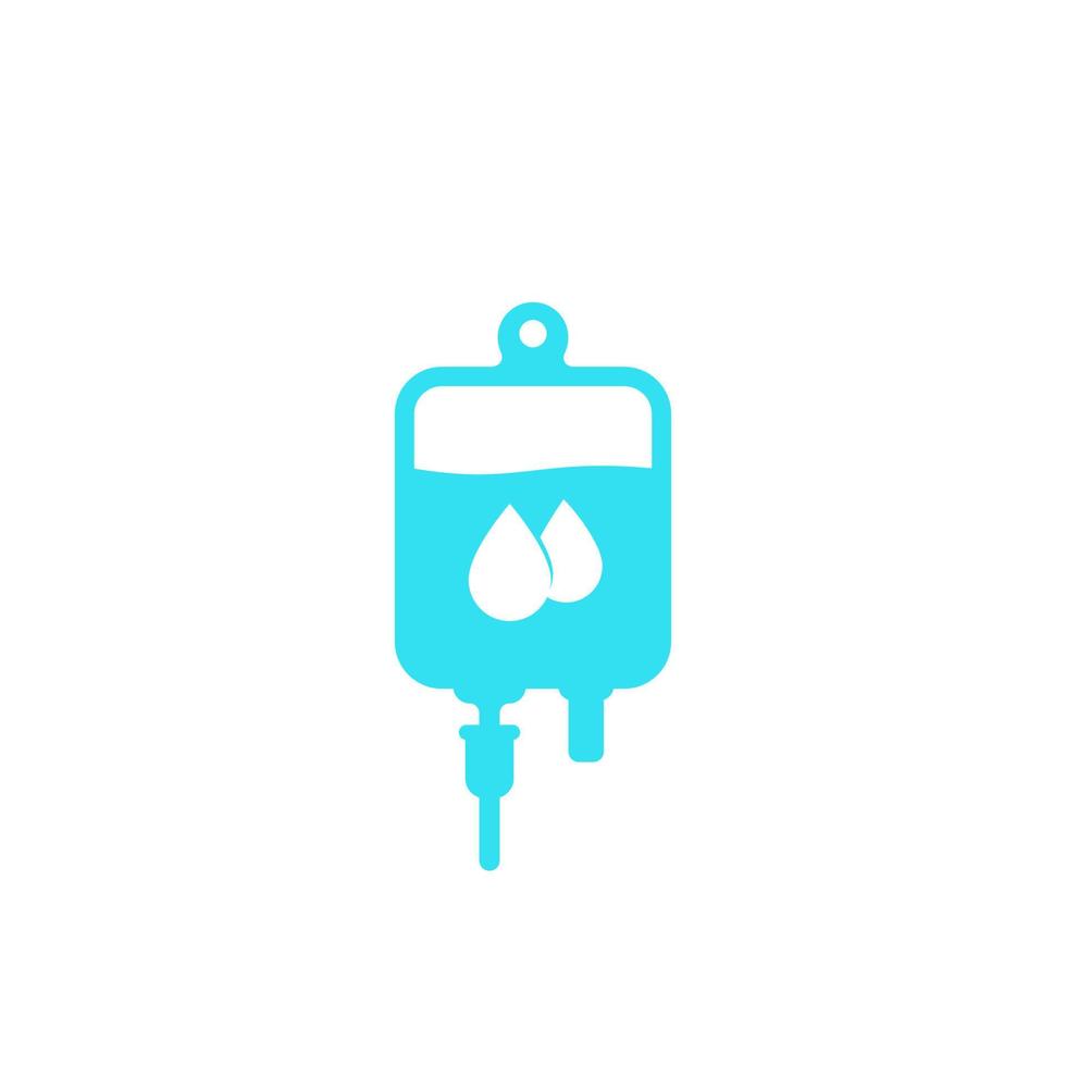 iv bag, medical drip isolated icon vector