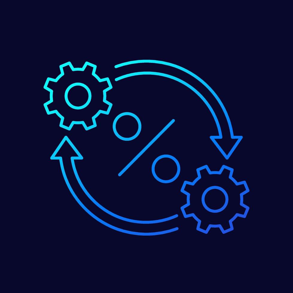 refinancing line icon for web vector