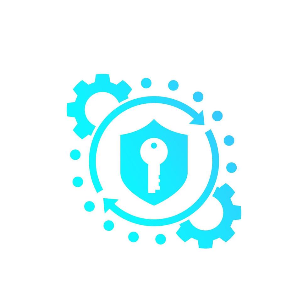 security, access protection, secure communication and encryption vector icon