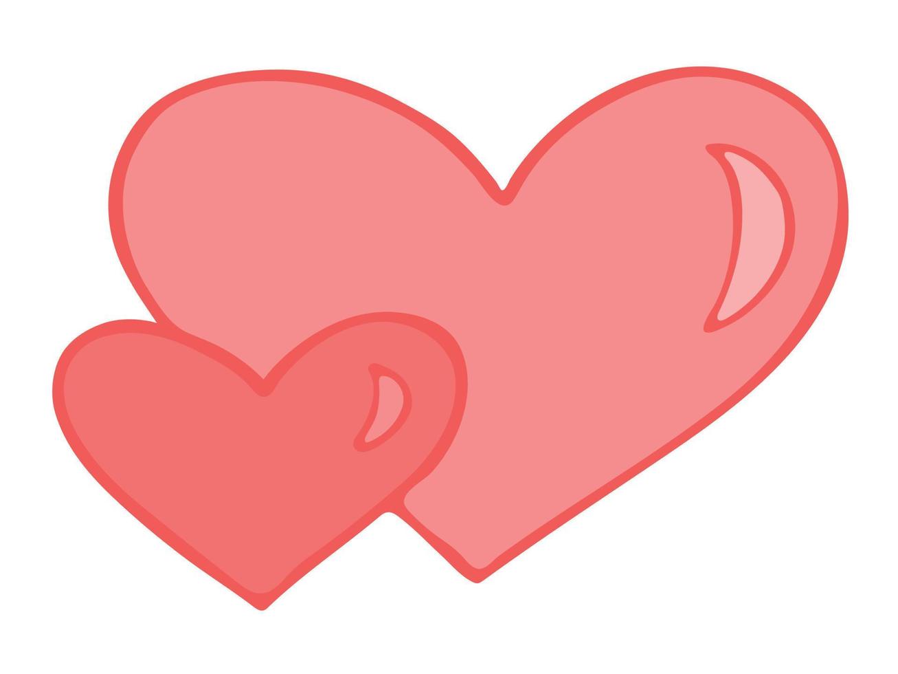 Simple hand drawn heart illustration isolated on a white background. Cute valentine's day heart doodle. vector