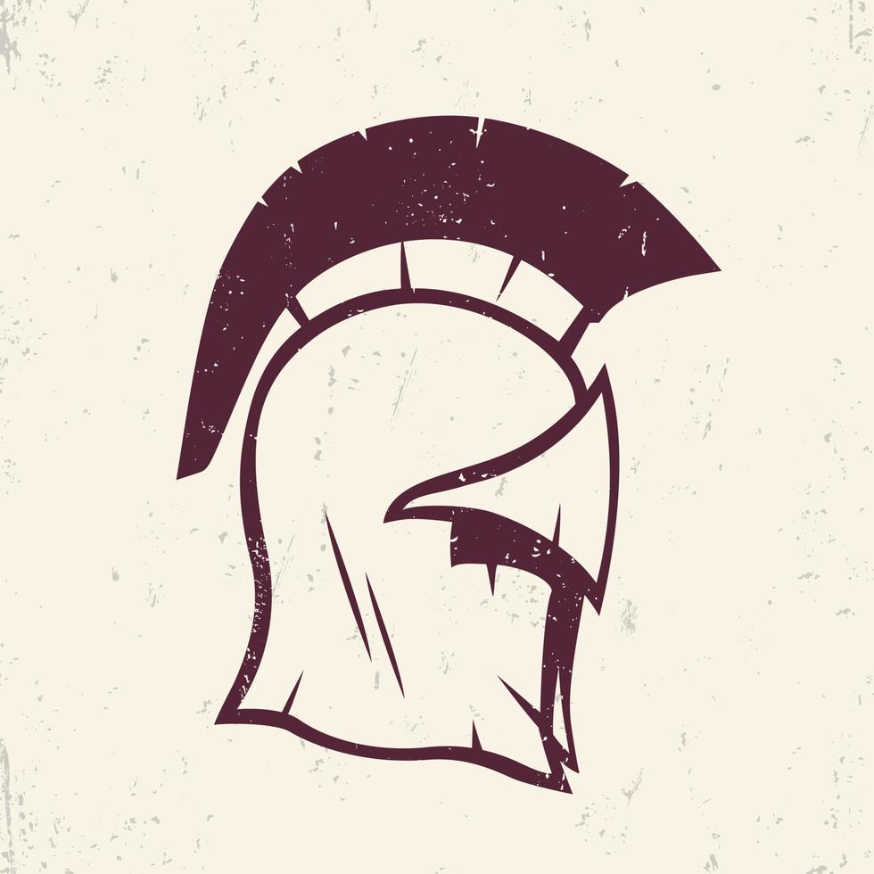 Spartan helmet logo vector element