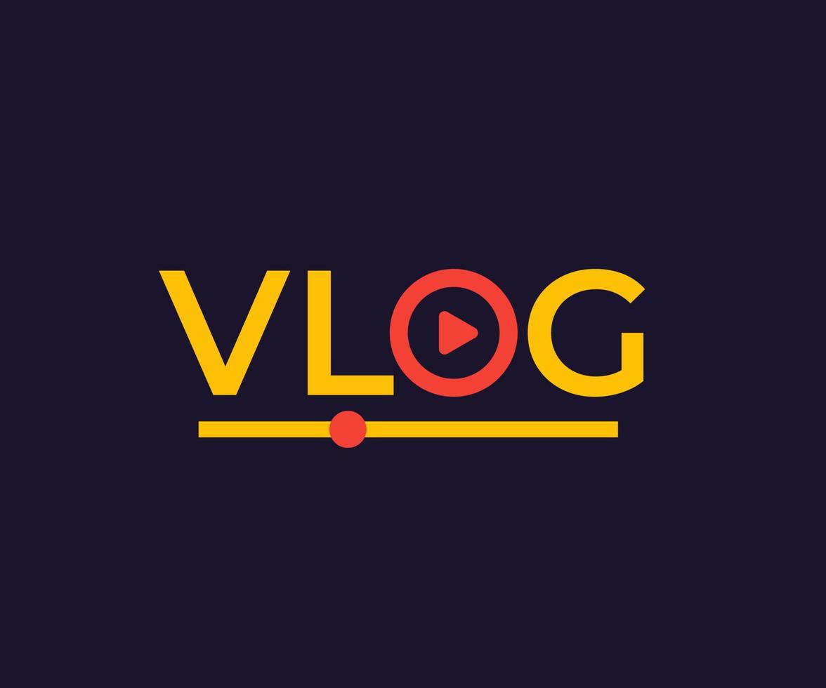 Vlog, video blogging vector