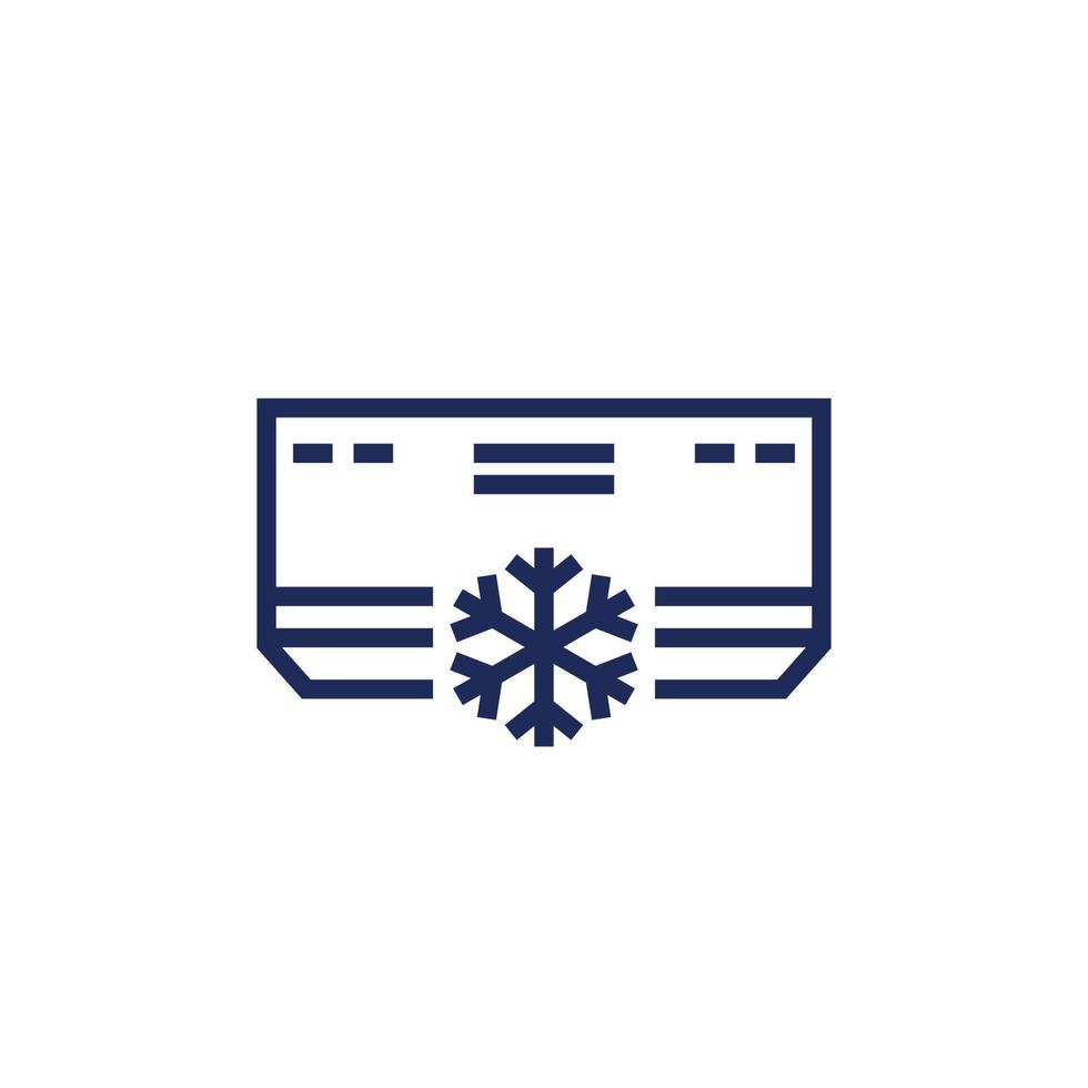 air conditioner, ac icon on white vector