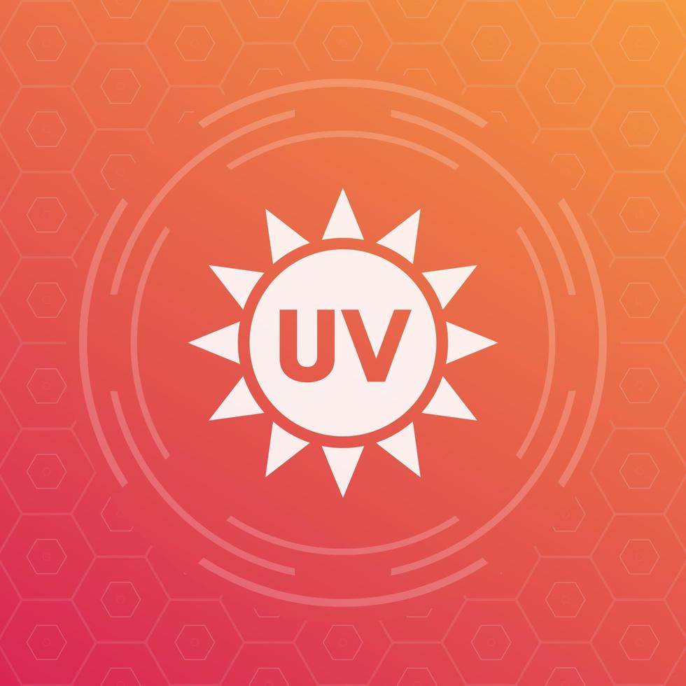 UV radiation vector icon