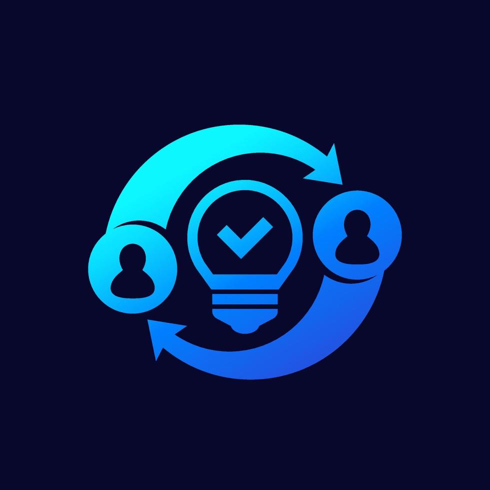 exchange of ideas vector icon for web